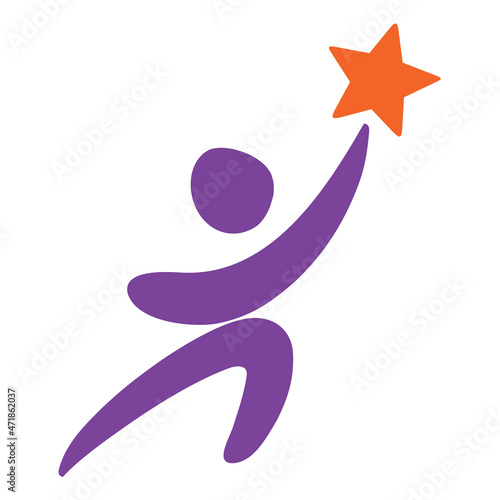 logo icon vector reach for the stars