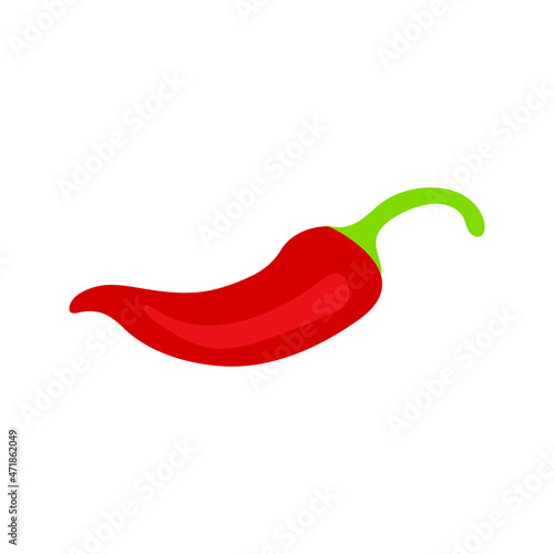 chili pepper icon, spicy vegetable sign, vector illustration