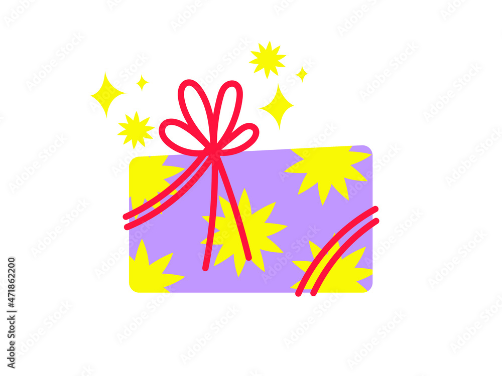 Gift box Hand drawn doodle illustration Gift box Hand drawn doodle illustration