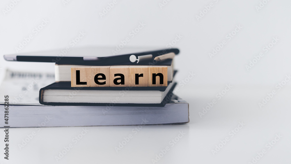 Letter word LEARN. Business working success or education learning idea Letter word LEARN. Business working success or education learning idea