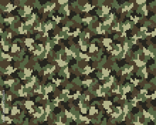 Digital fashion camouflage background  seamless pattern 