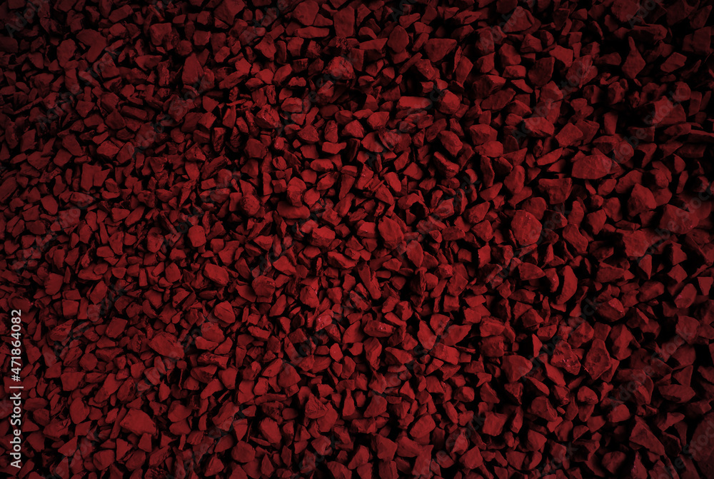 Red small road stone background. Red small road stone background.