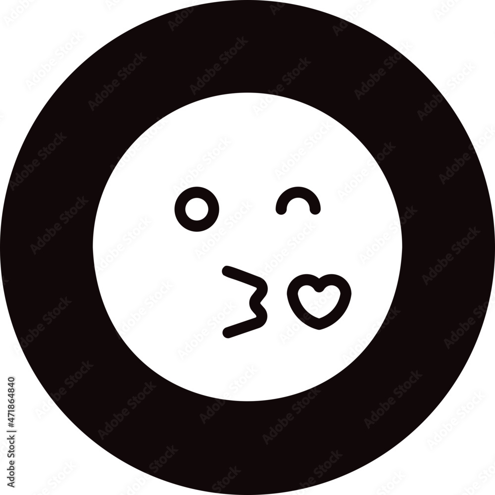 Fototapeta premium kiss glyph icon