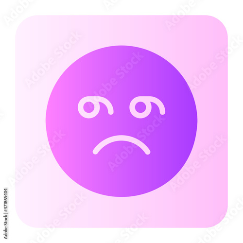 unhappy gradient icon