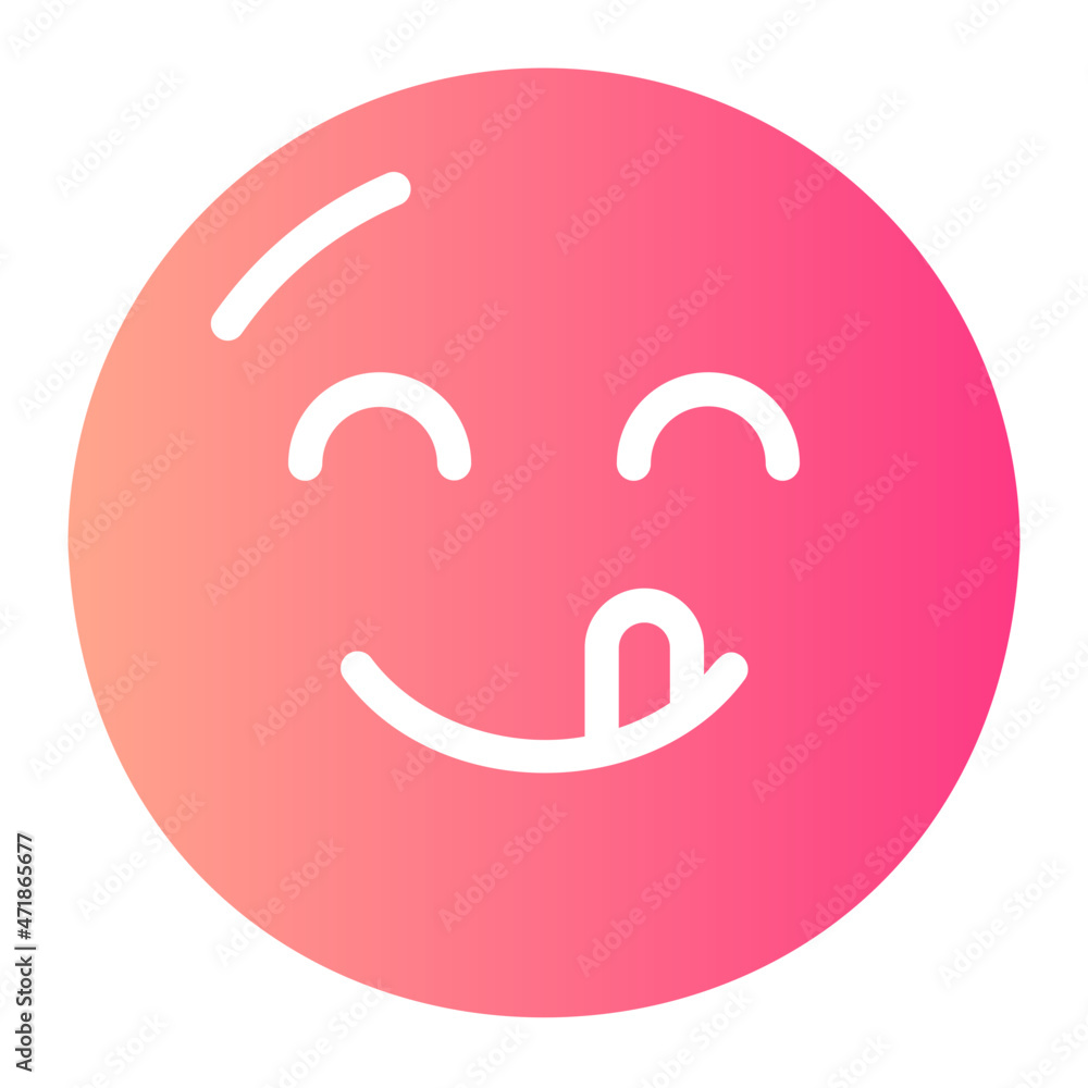 tongue gradient icon tongue gradient icon