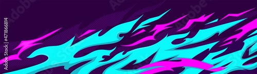 Abstract Car decal design vector. Graphic abstract stripe racing background kit designs for wrap vehicle, race car, rally, adventure and livery