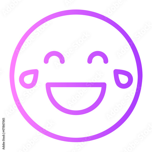 Free Download laughing gradient icon - GFXLoad