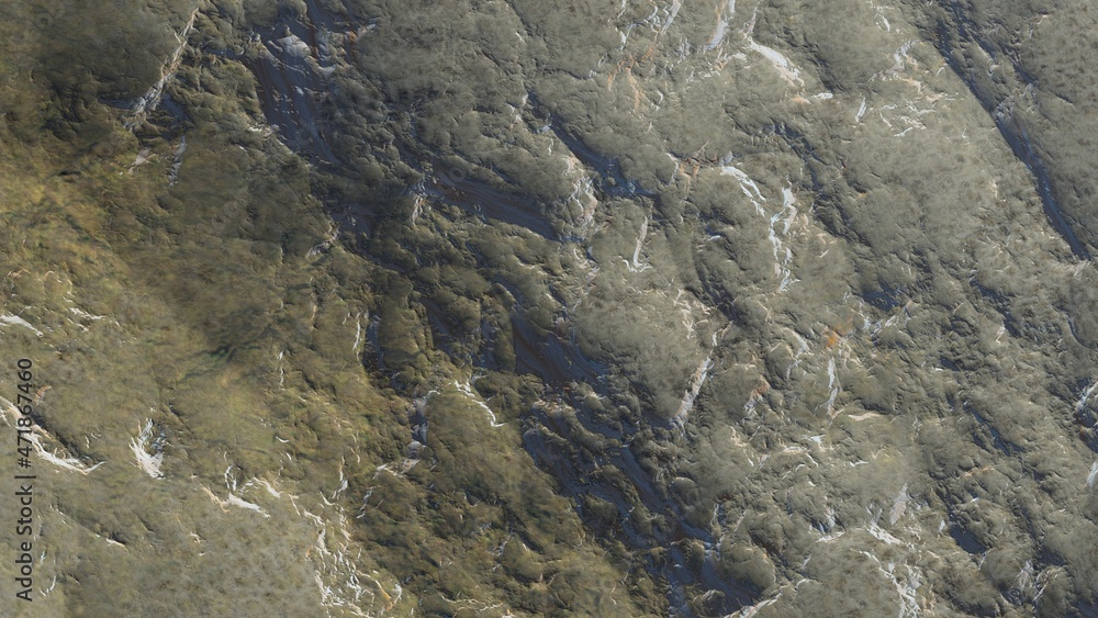 Fototapeta premium 3D Rendered Fantasy Alien Landscape - 3D Illustration