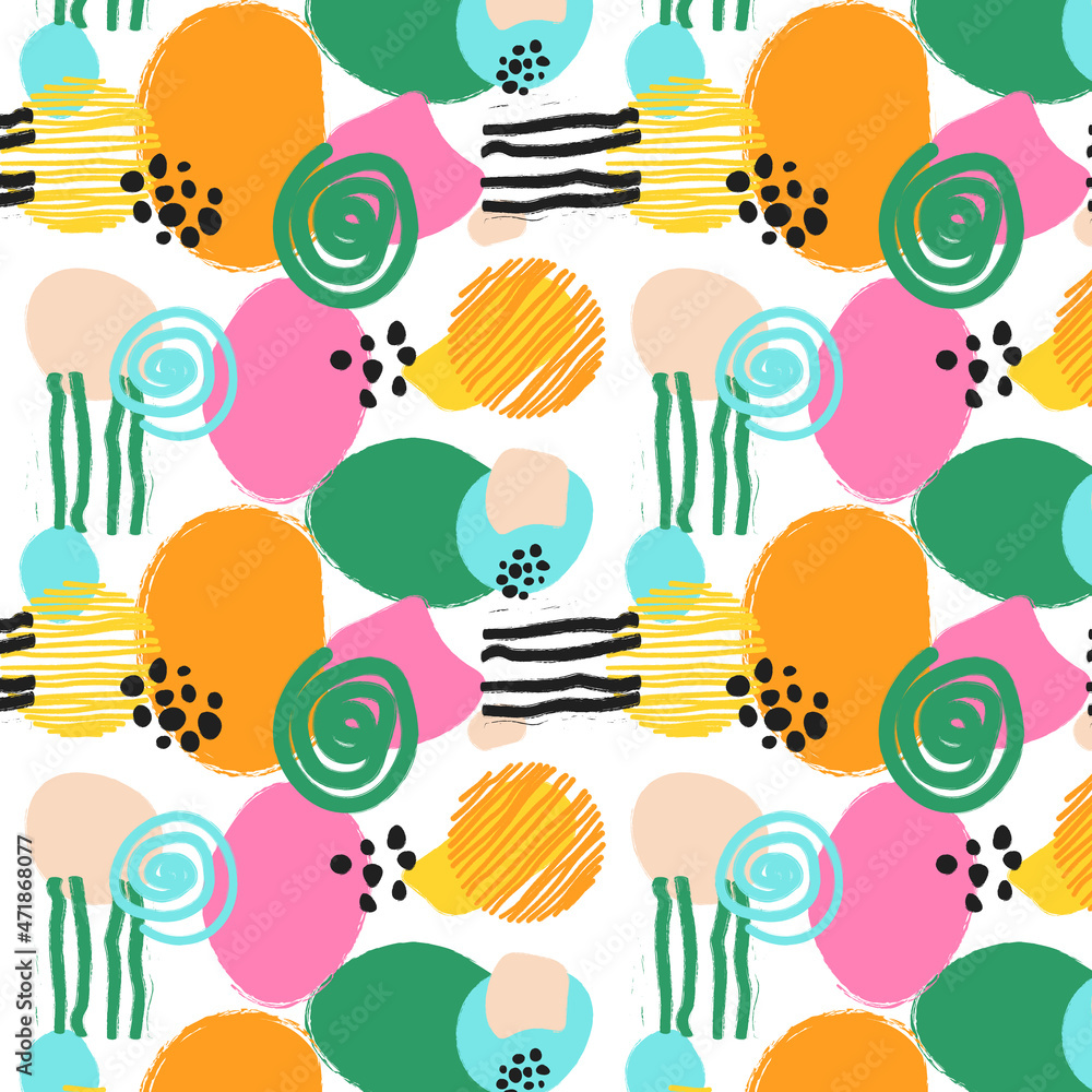 Hand drawn brush pattern background with abstract shape. Hand drawn brush pattern background with abstract shape.