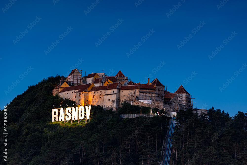 The castle of Rasnov or Rosenau in Romania The castle of Rasnov or Rosenau in Romania