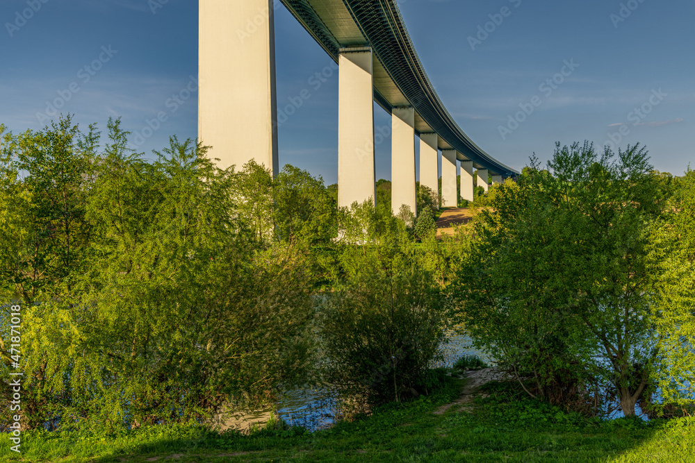 custom made wallpaper toronto digitalView at the Ruhrtal and the motorway bridge in Mintard, Muelheim an der Ruhr, North Rhine-Westphalia, Germany