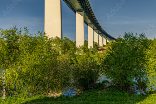 Wallpaper Mural View at the Ruhrtal and the motorway bridge in Mintard, Muelheim an der Ruhr, North Rhine-Westphalia, Germany Torontodigital.ca