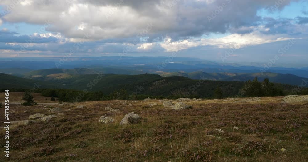 The Mont Aigoual, Gard department, the Occitan, France. View from the top. The Mont Aigoual, Gard department, the Occitan, France. View from the top.