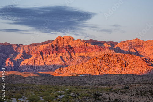 Photography Sunrise colors in Red Rock Canyon