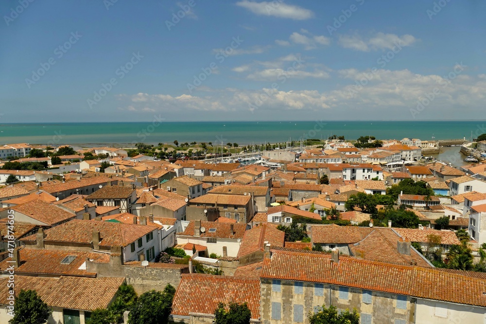 Vue aérienne de la ville de Saint-Martin-de-Ré 