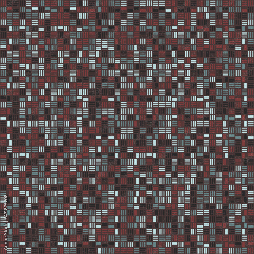 Fototapeta premium Abstract Geometric Pattern generative computational art illustration