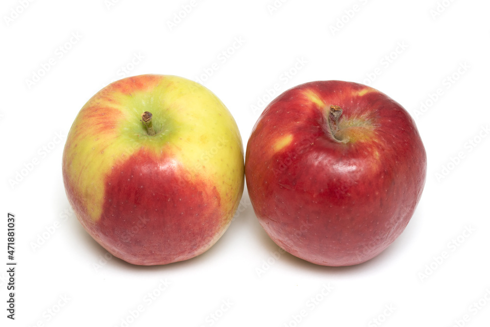 Red apple on a white background. Red apple on a white background.