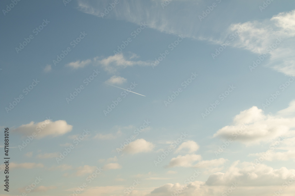 White clouds against the blue sky. White clouds against the blue sky.