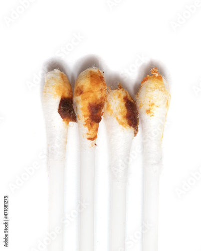 Ear cleaning sticks with sulfur.