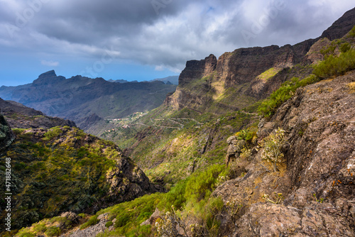 Dark clouds over Masca valley, Tenerife, Canary Islands