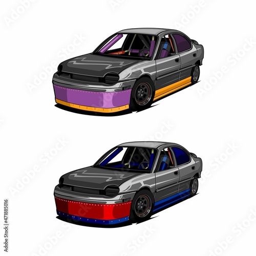  bundle set stock car racing vector