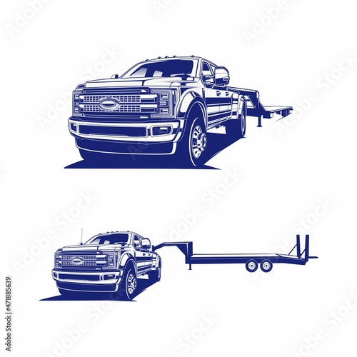 pickup truck silhouette photo