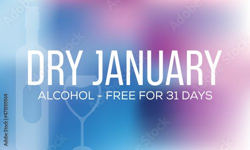 Fotografiet Dry January is a public health campaign urging people to abstain from alcohol fo