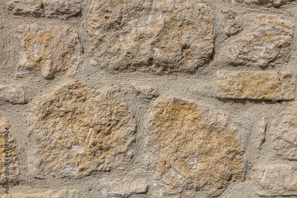 Close up view of wall structure of natural stones typical for mountainous regions. Close up view of wall structure of natural stones typical for mountainous regions.