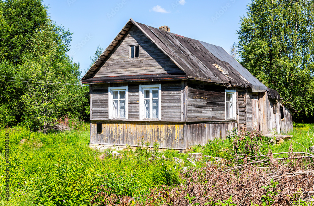 Old abandoned rural wooden house in russian village Old abandoned rural wooden house in russian village