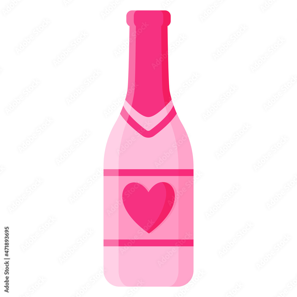 Champagne bottle. Wedding and valentine day concept. Champagne bottle. Wedding and valentine day concept.