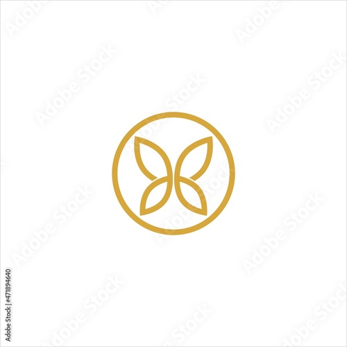 initials a b logo vector template butterfly