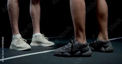 A studio photo of sport shoes