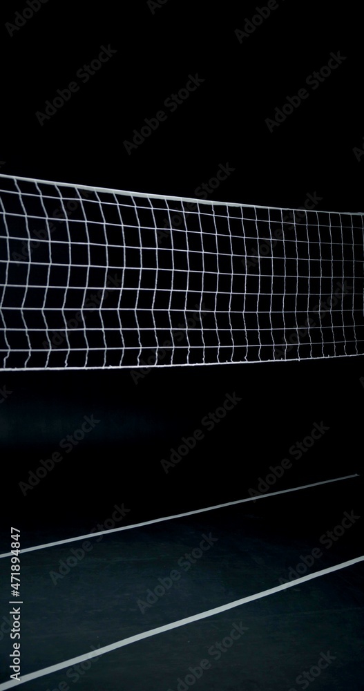 Studio photo of a volleyball net - obrazy, fototapety, plakaty 