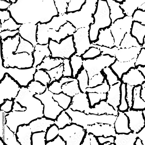 vector cracked texture of wall or earth