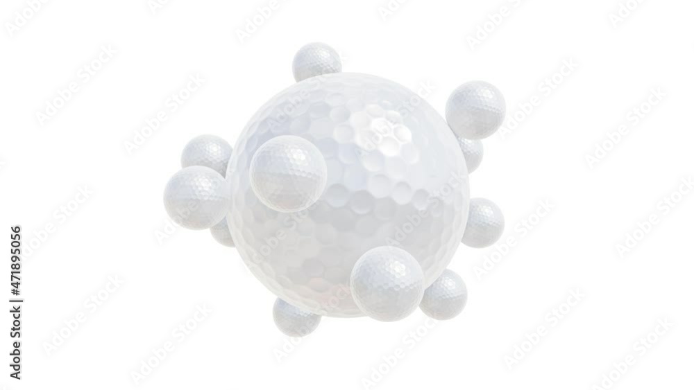 Realistic seamless looping satisfying 3D animation of the big spinning