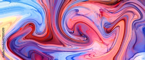 Wallpaper Mural Mixed colour background, marble texture design made with alcohol ink technique, blue and red accent, hand drawn art, decoration for wall pictures, printed materials Torontodigital.ca