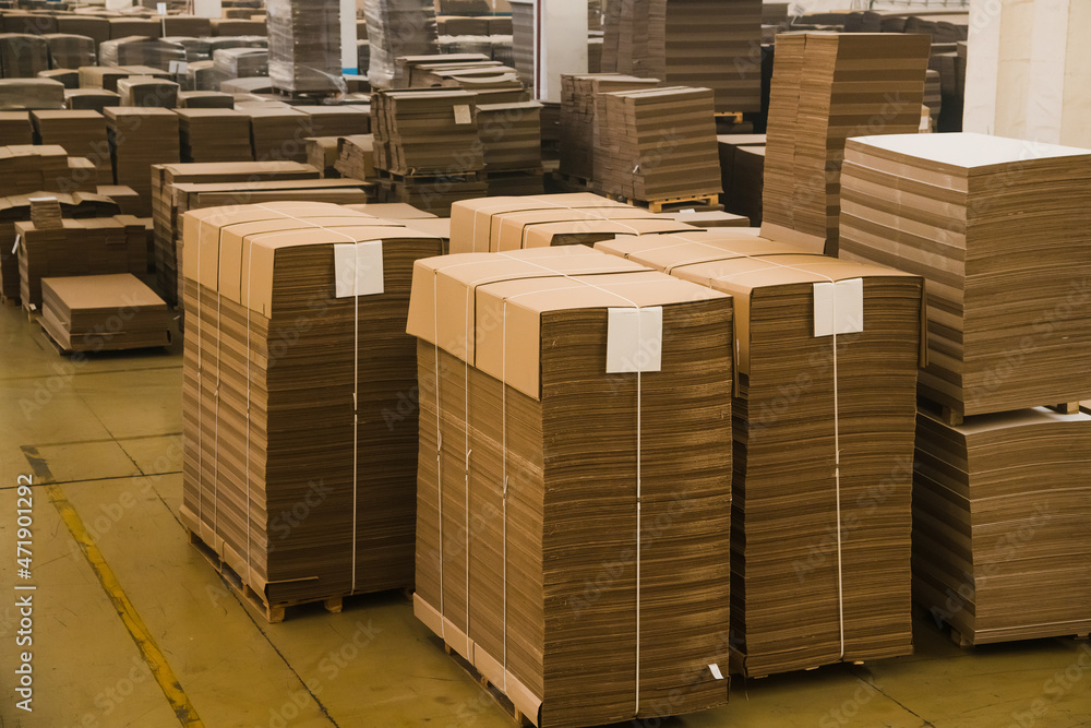 The cardboard is in the stack