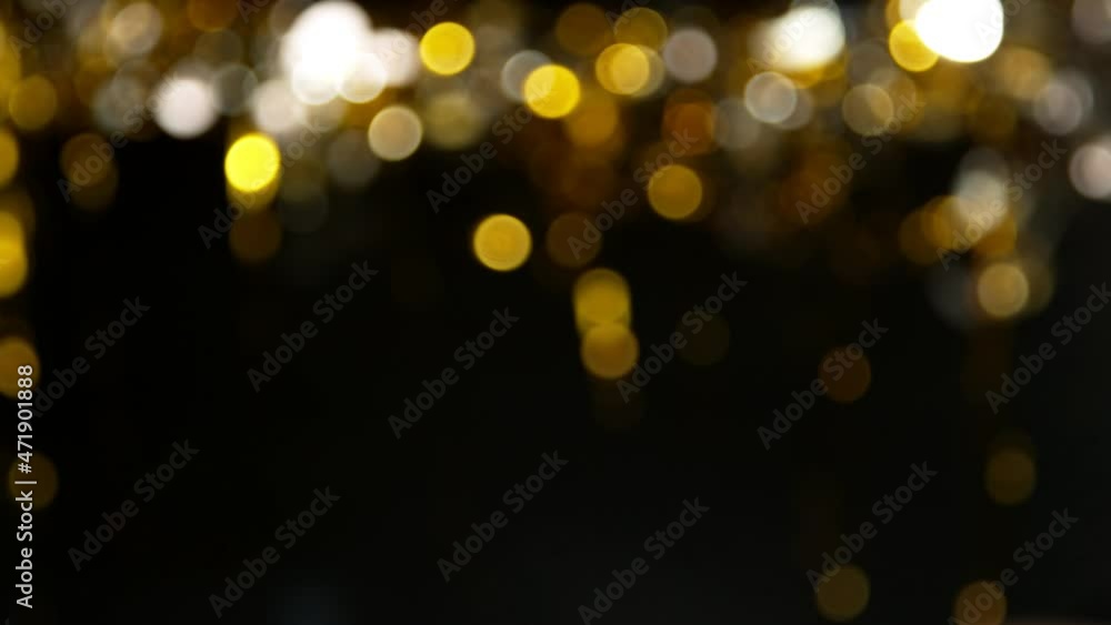 Super slow motion of abstract gold particles on black background. Filmed on high speed cinematic camera at 1000 frames per second. Super slow motion of abstract gold particles on black background. Filmed on high speed cinematic camera at 1000 frames per second.