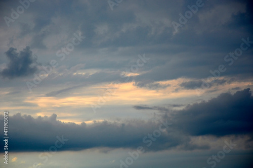 The sky at sunset. Clouds of the night sky.