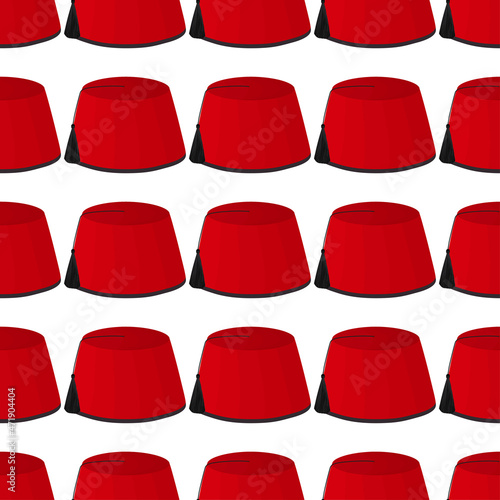 Illustration on theme pattern hats ottoman fez