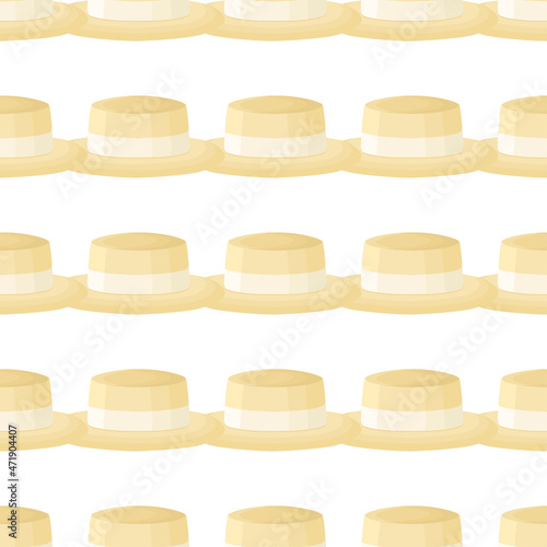 Illustration on theme colored pattern hats straw