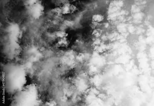 Black and white abstract sky clouds background 