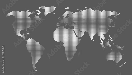 Dotted color world map vector 