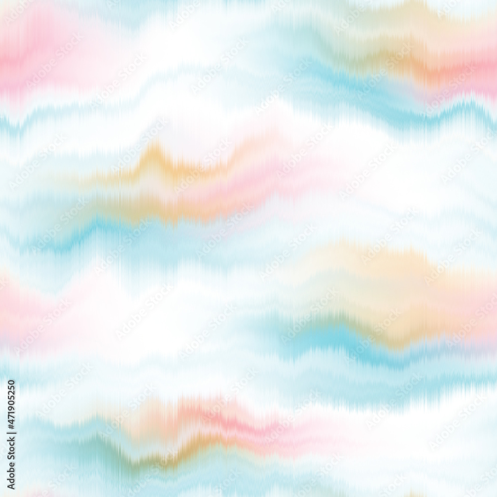 Wavy summer dip dye boho background. Wet ombre color blend for beach swimwear, trendy fashion print. Dripping wave digital watercolor swirl effect. High resolution seamless pattern art material. Wavy summer dip dye boho background. Wet ombre color blend for beach swimwear, trendy fashion print. Dripping wave digital watercolor swirl effect. High resolution seamless pattern art material.