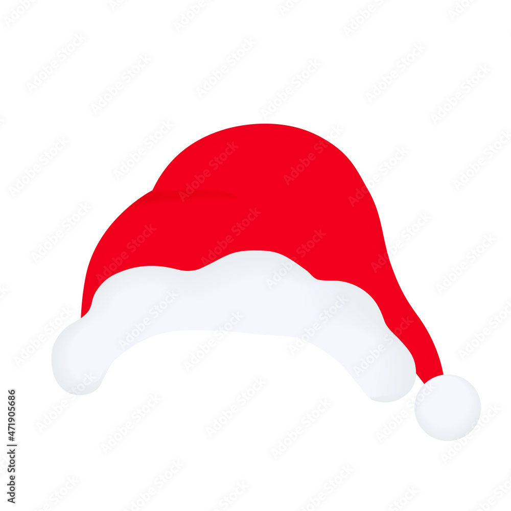 Santa Claus hat. Christmas Photo booth props. Funny selfie mask Santa Claus hat. Christmas Photo booth props. Funny selfie mask