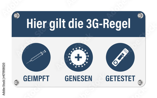 Hier gilt die 3G-Regel. Geimpft, Genesen oder Getestet