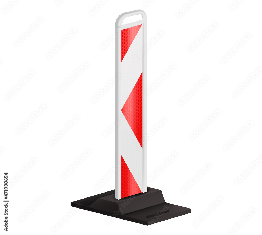 Detour obstacles Barricade safety cone construction. Roadblock traffic construction. Striped road barricade. Detour obstacles Barricade safety cone construction. Roadblock traffic construction. Striped road barricade.