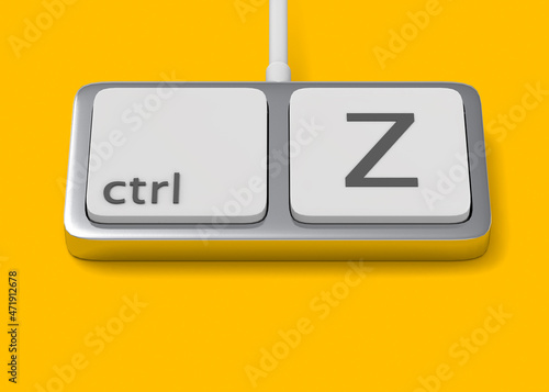 Ctrl Z - Minimal Keyboard concept - 3D photo