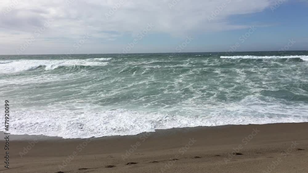 Handheld Iphone Low View Of Northern California Waves On Beach Cloudy Sky
Handheld Iphone Low View Of Northern California Waves On Beach Cloudy Sky