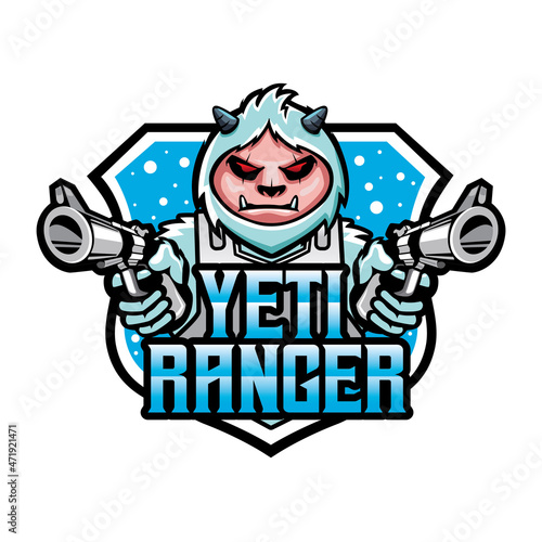 Yeti Cartoon Vector Mascot Design